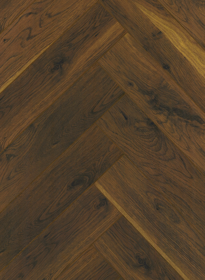 dark oak herringbone floor