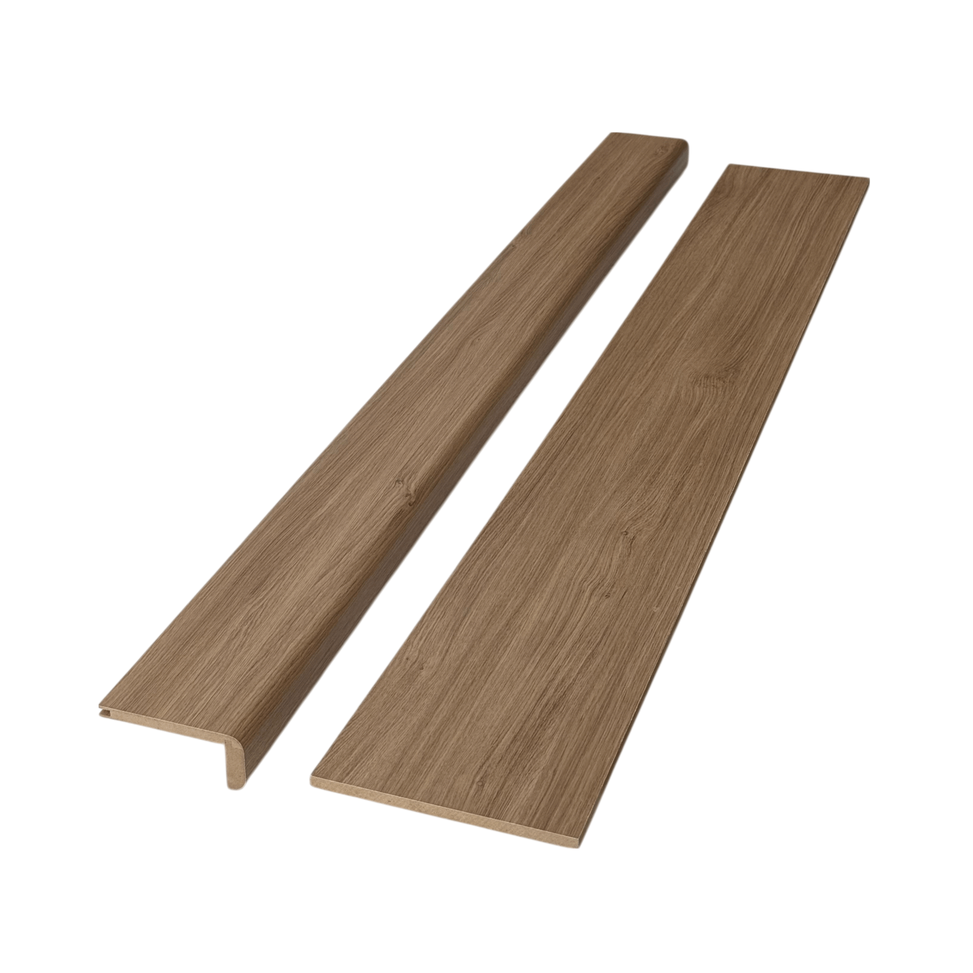 Light Oak Wood Grain Stair Nose & Riser - T&G Profile