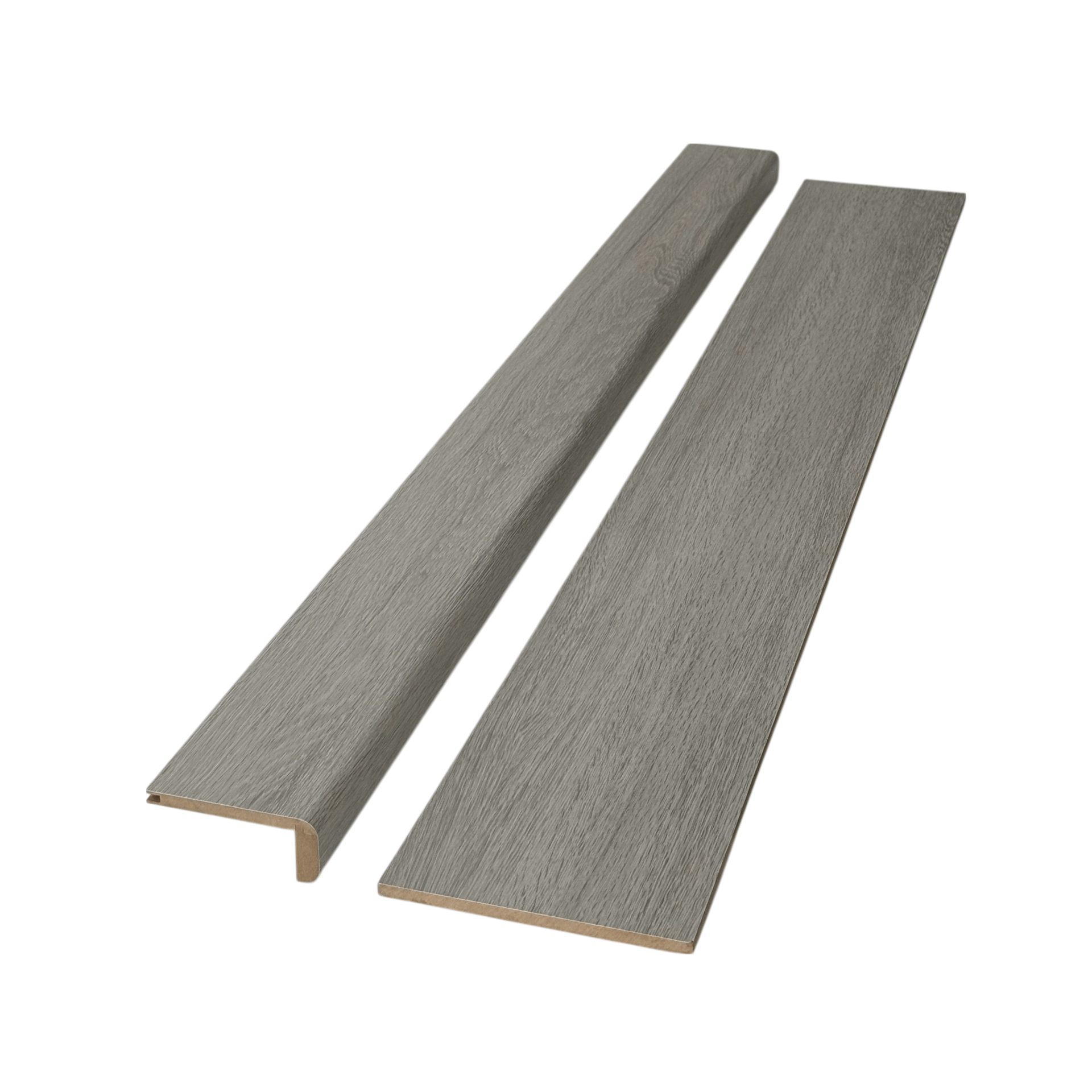Lizzy Oak Grey Wood Grain Stair Nose & Riser - T&G Profile