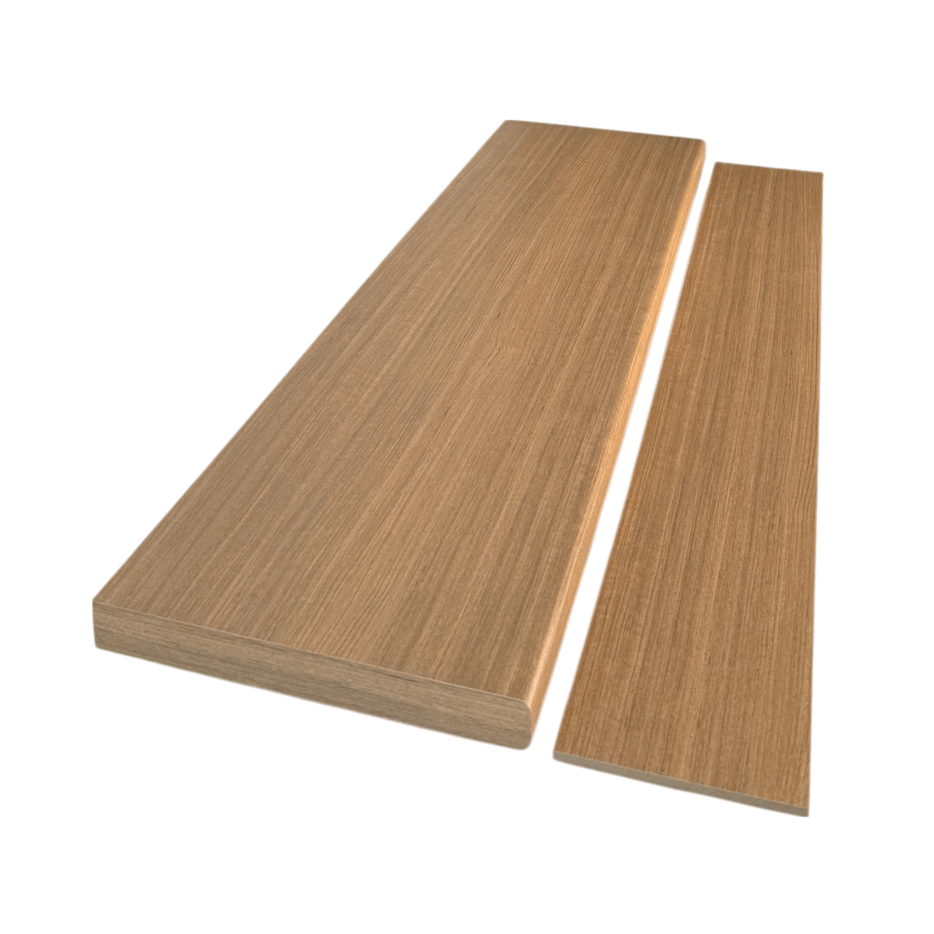 Honey Oak Wood Grain Bullnose Stair Tread & Riser
